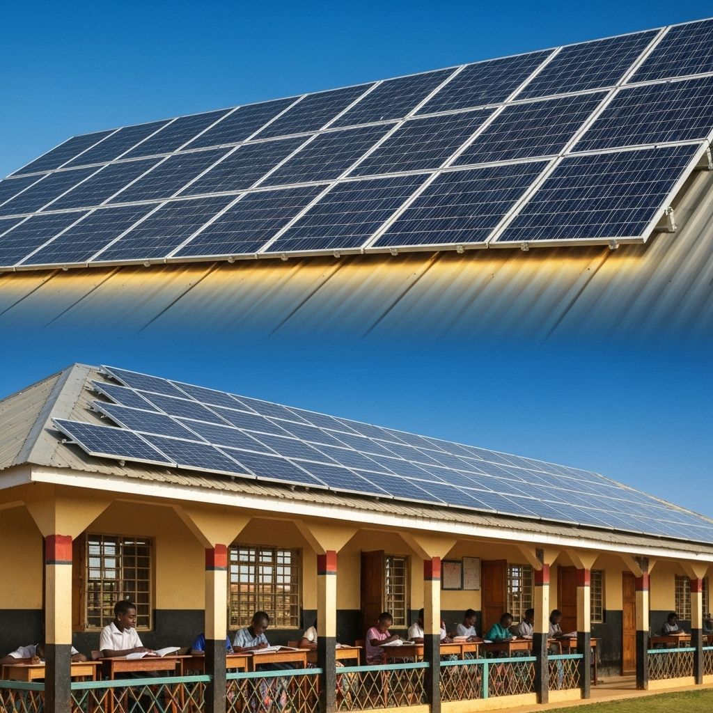 Solar panels powering education in West Africa